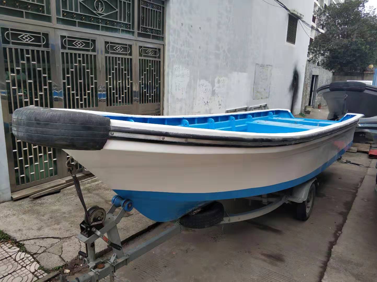 Fiberglass sea fishing boat